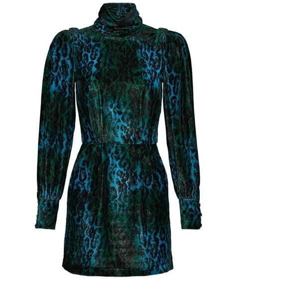 Ronny Kobo Velvet Gwen Dress Leopard Print Size XS - Picture 2 of 13